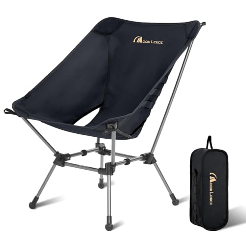MOON LENCE Portable Camping Chair Plus, Larger & Roomier, Compact and Lightweight, Folding Chair for Backpacking Hiking Beach, Ultralight Camp Chair 330Lbs Capacity